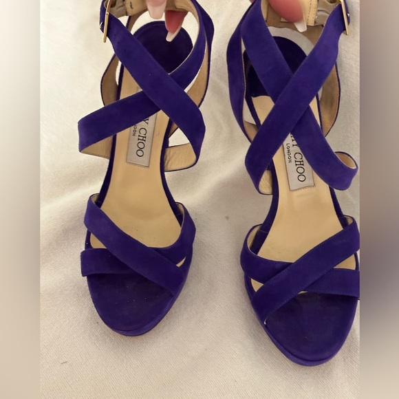 Jimmy choo purple velvet heels size 7 - Picture 7 of 7